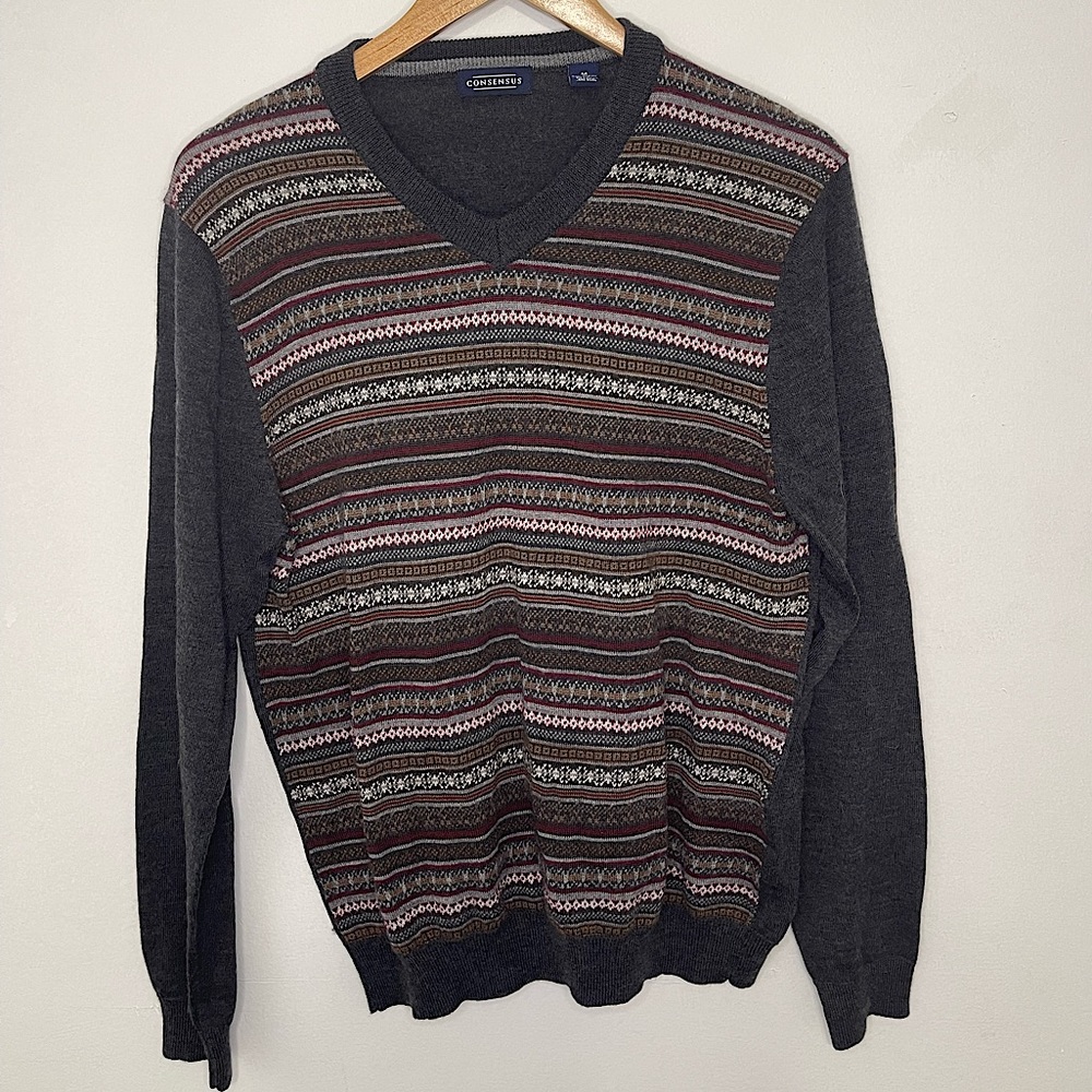 Vintage Consensus Merino Wool Blend Sweater